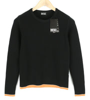 DIESEL M-Ariannew moteriškas megztinis M, juodas, megztinis su apvalia kaklo linija, megztas, RRP 175 € 