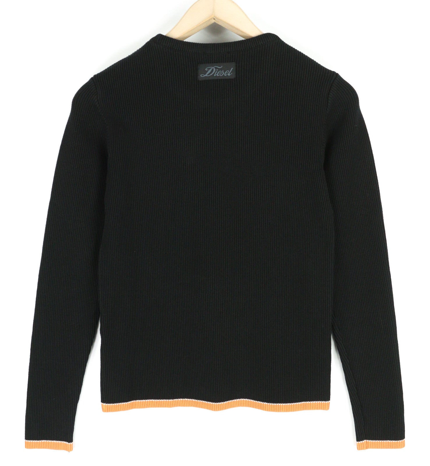 DIESEL M-Ariannew moteriškas megztinis M, juodas, megztinis su apvalia kaklo linija, megztas, RRP 175 € 