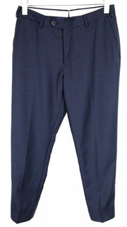 SUITSUPPLY Brescia UK34R Men Trousers Wool Navy Super 110's Pleated Lined