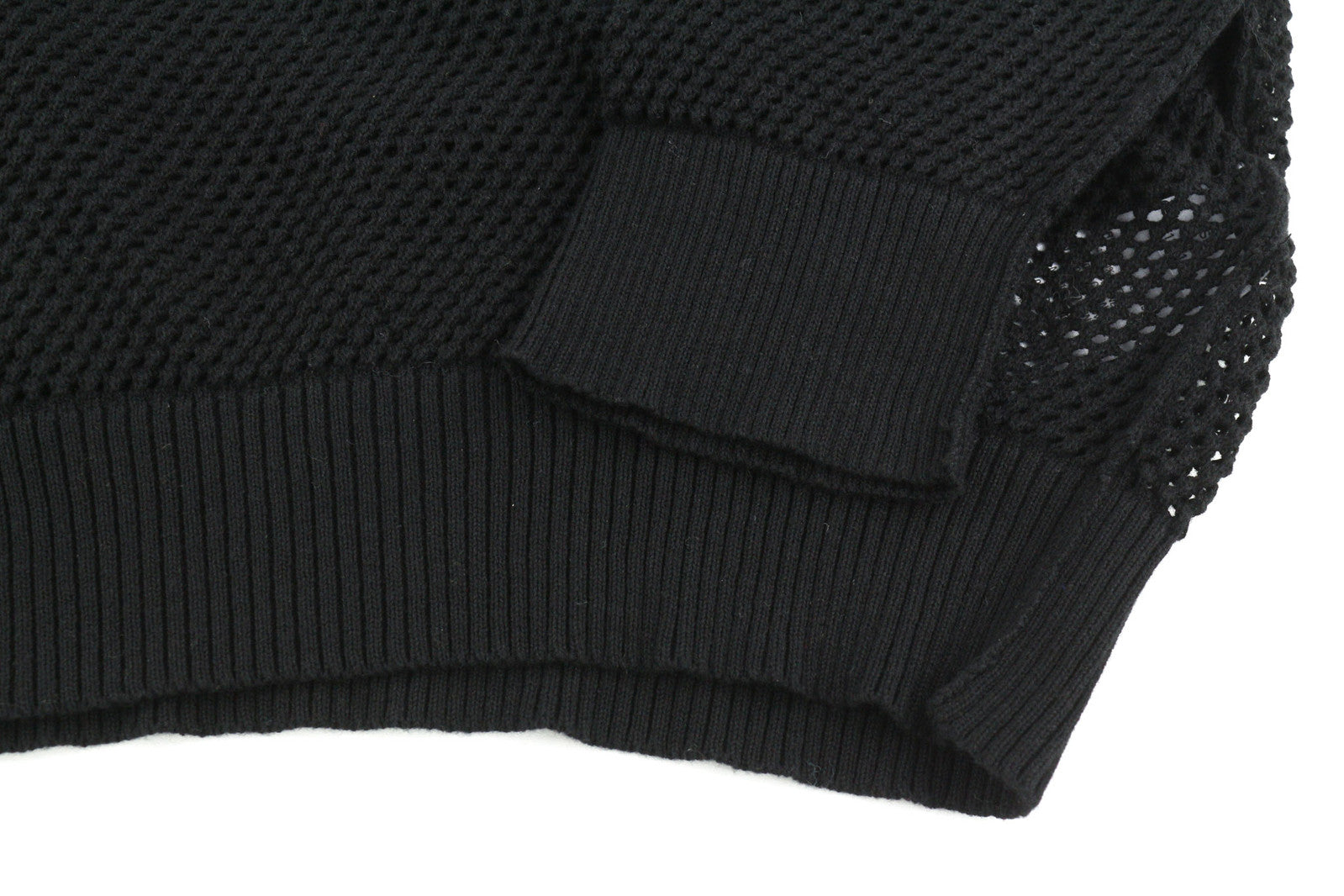 DIESEL K-Connet vyriškas džemperis su gobtuvu, L dydžio, juodas, megztinis su gobtuvu, permatomas, atviro mezgimo, rekomenduojama kaina – 195 € 