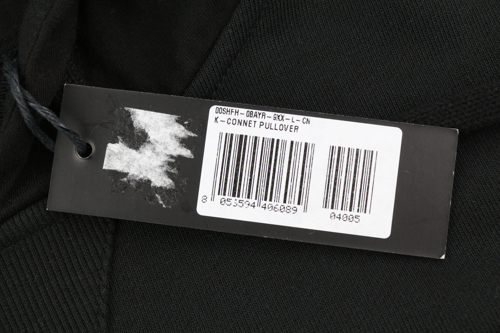 DIESEL K-Connet vyriškas džemperis su gobtuvu, L dydžio, juodas, megztinis su gobtuvu, permatomas, atviro mezgimo, rekomenduojama kaina – 195 € 