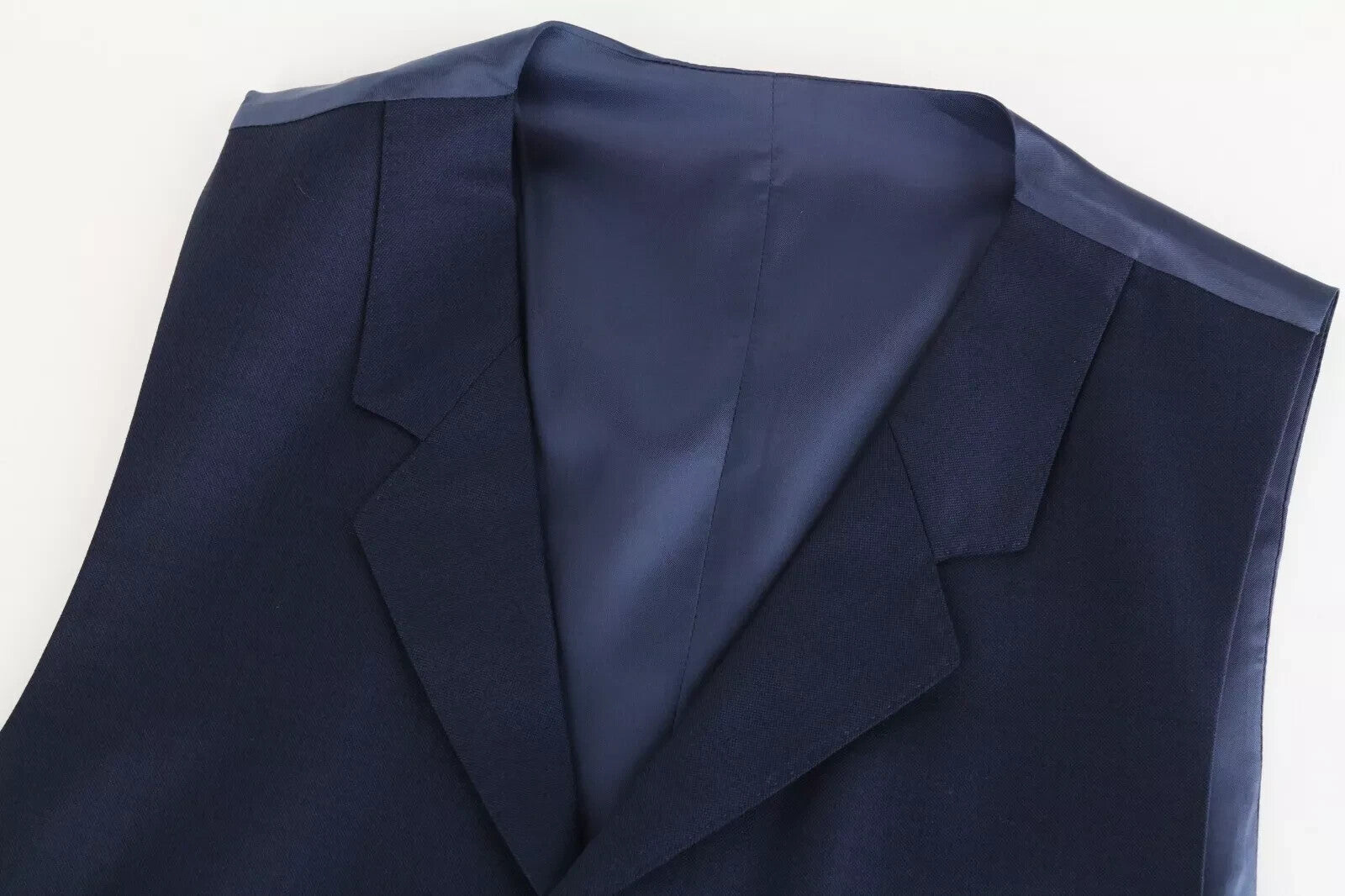 SUITSUPPLY Napoli Men Suit UK40L Super 110's Navy Wool Blazer & Waistcoat