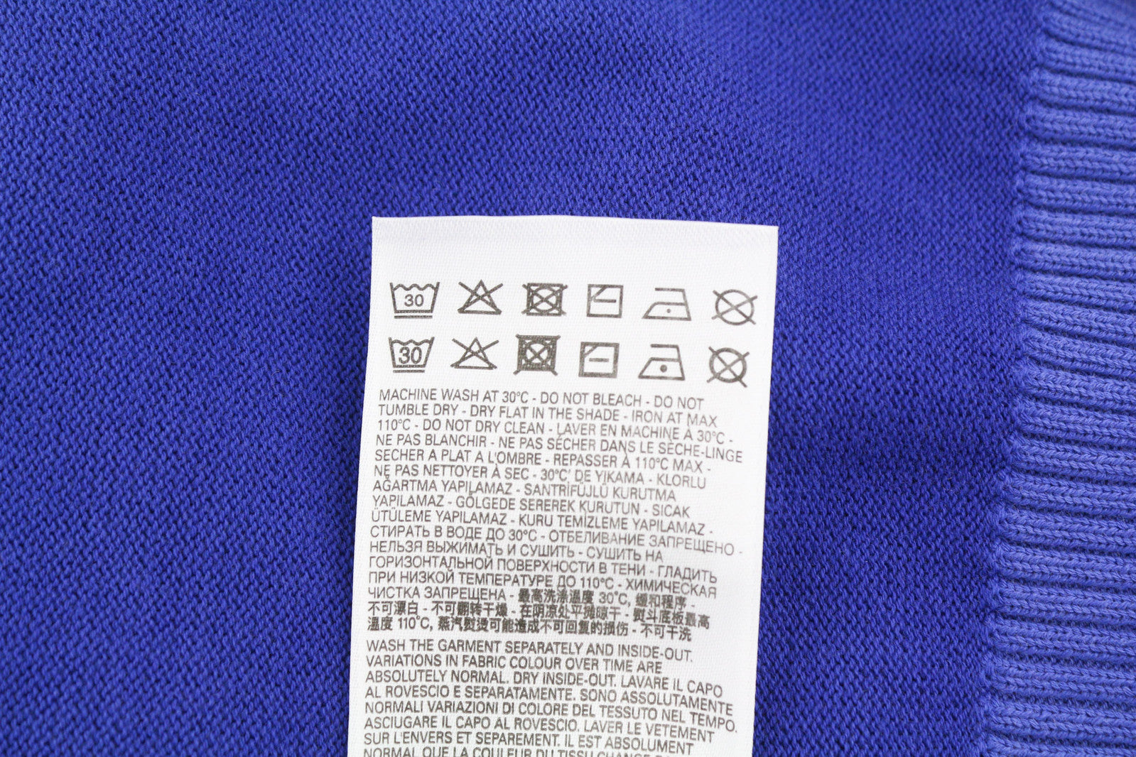 DIESEL K-Larence vyriškas megztinis L dydžio, skalbto efekto, megztas, mėlynas, RRP 225 € 