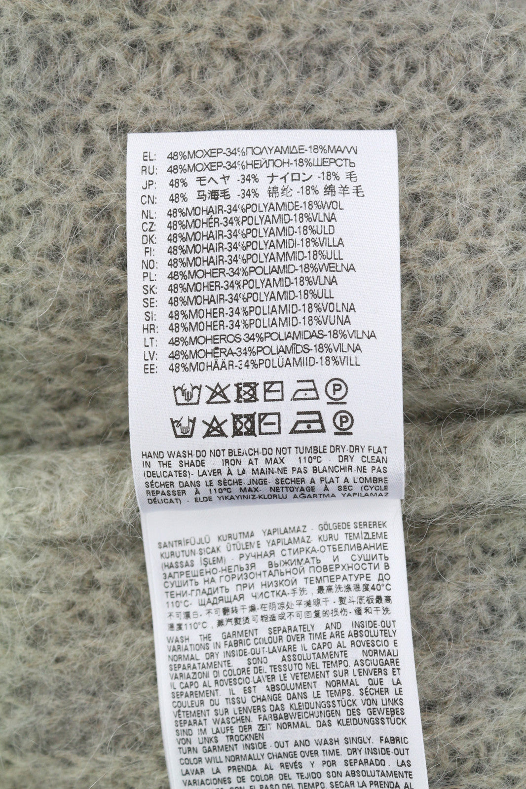 DIESEL K-Osimo vyriškas megztinis M, megztas iš moherio vilnos mišinio, pilkas, RRP 350 € 