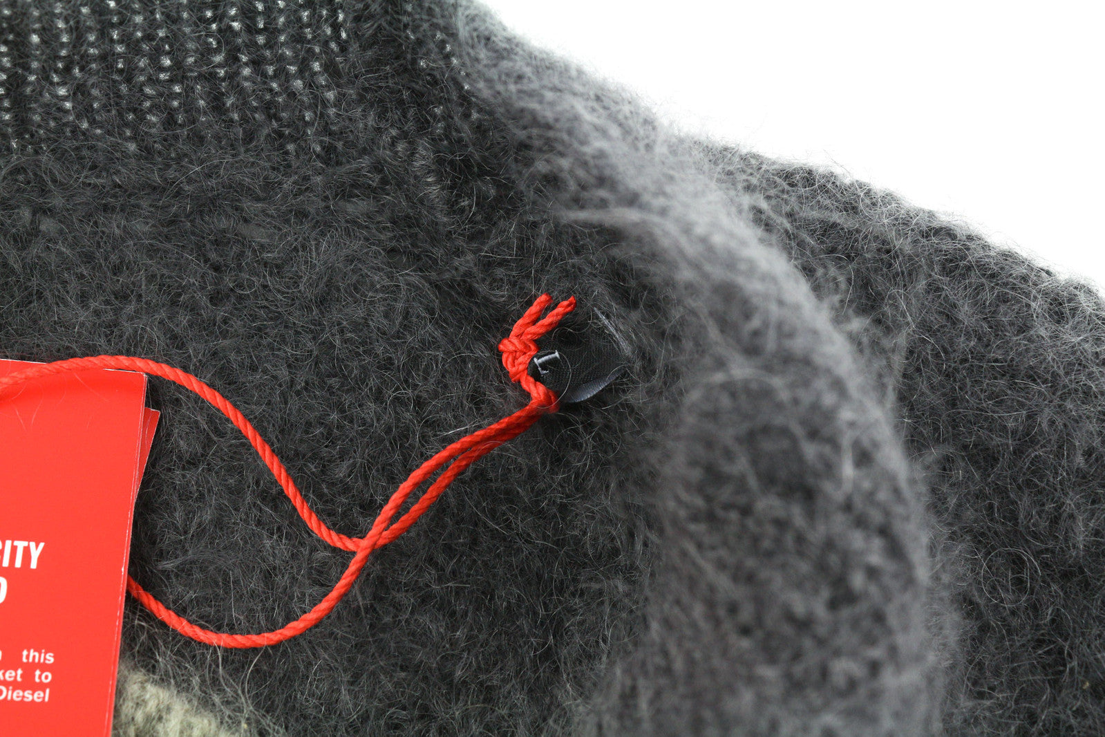 DIESEL K-Osimo vyriškas megztinis L dydžio, megztas iš moherio vilnos mišinio, pilkas, RRP 350 € 