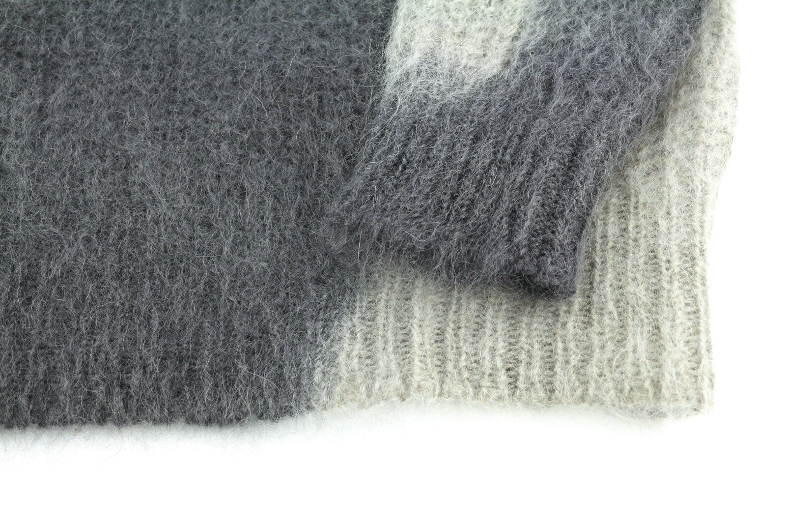 DIESEL K-Osimo vyriškas megztinis XL dydžio, megztas iš moherio vilnos mišinio, pilkas, RRP 350 € 