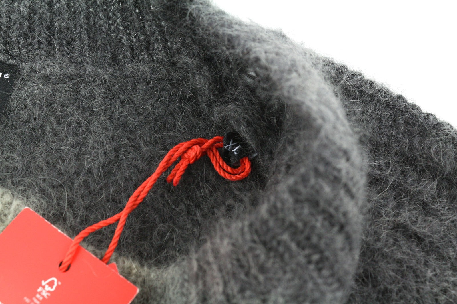 DIESEL K-Osimo vyriškas megztinis XL dydžio, megztas iš moherio vilnos mišinio, pilkas, RRP 350 € 