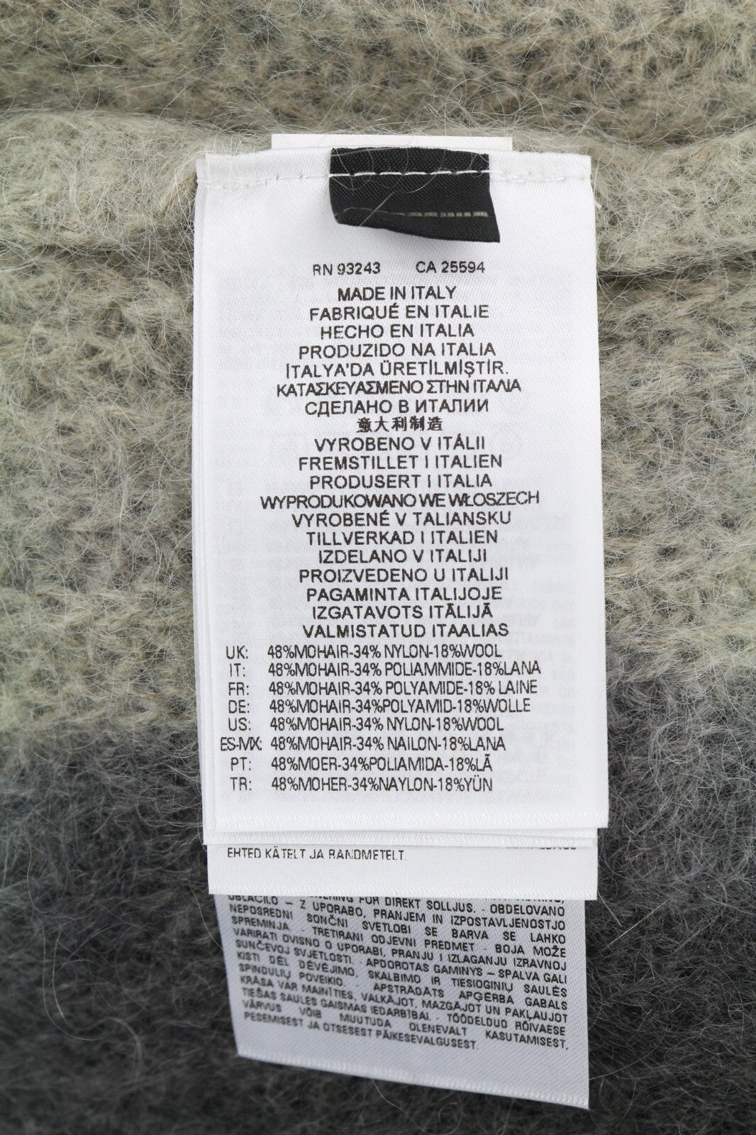 DIESEL K-Osimo vyriškas megztinis XL dydžio, megztas iš moherio vilnos mišinio, pilkas, RRP 350 € 