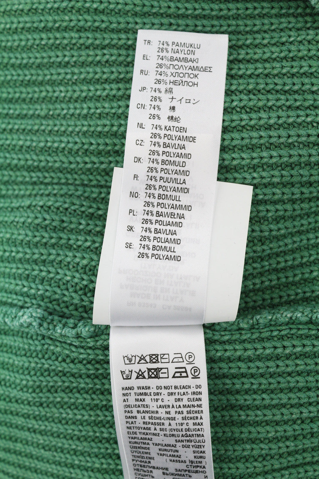 DIESEL K-Kentucky vyriškas megztinis L dydžio su skalbto rašto efektu, megztas žalias, RRP 275 € 