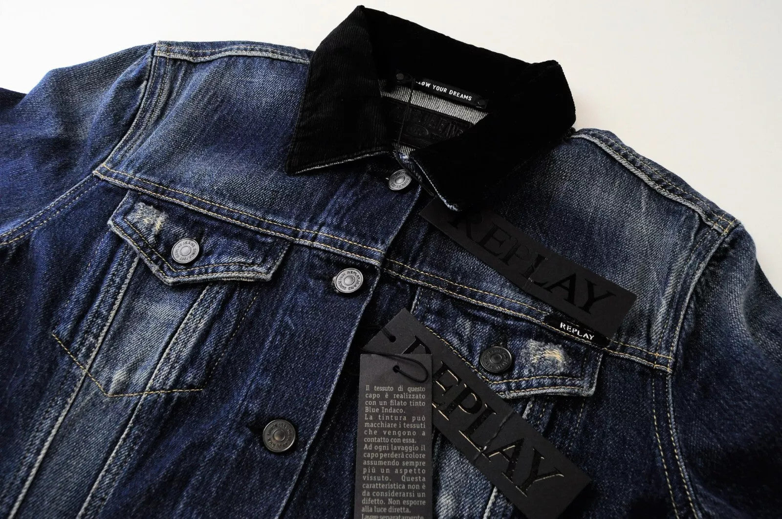 REPLAY moteriška striukė XS, mėlyna, džinsinė, skalbta ilgomis rankovėmis, lengva, gryna medvilnė 