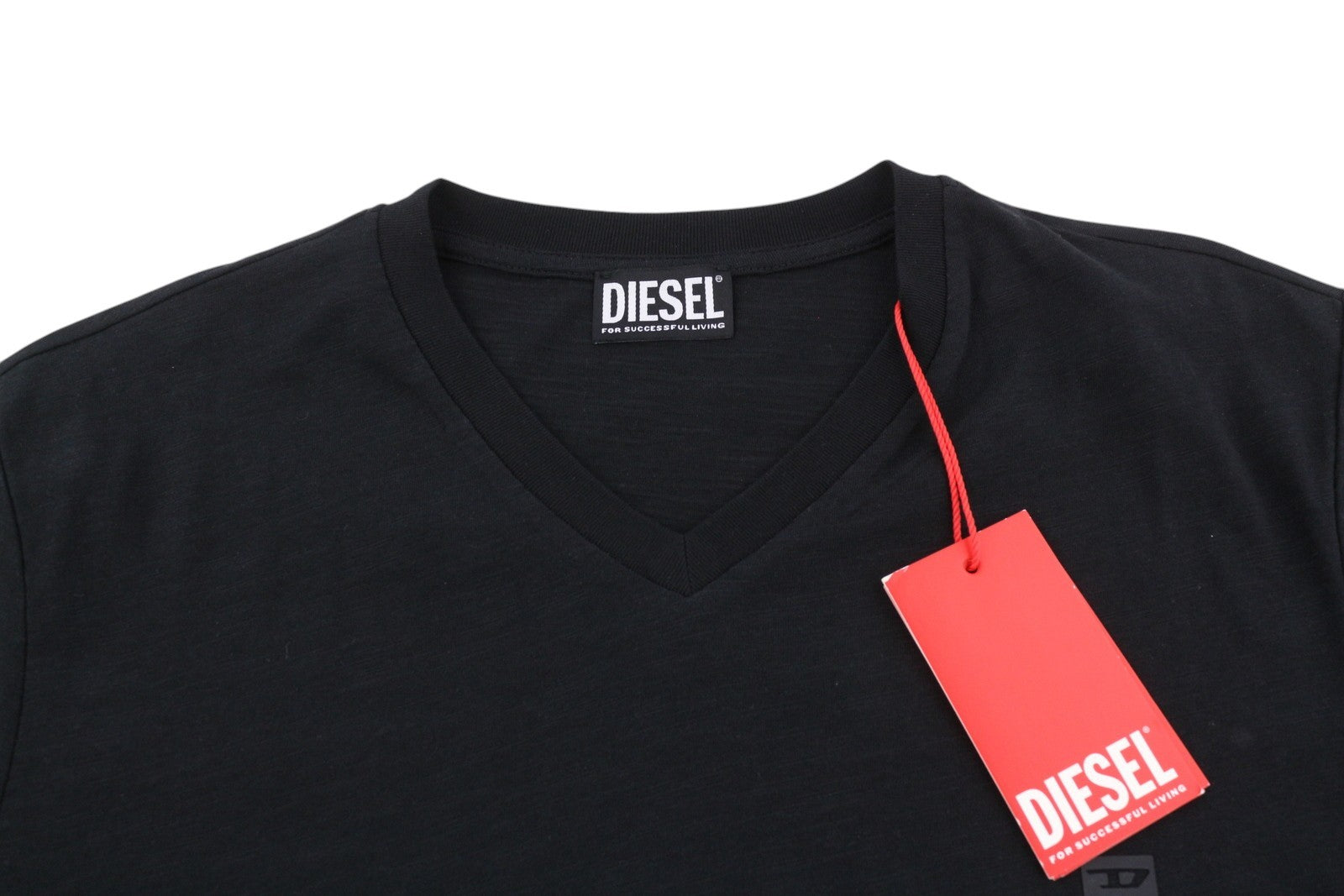 DIESEL T-Norrie-HD Men T-Shirt M Black Short Sleeved Crew Collar Cotton Tricot