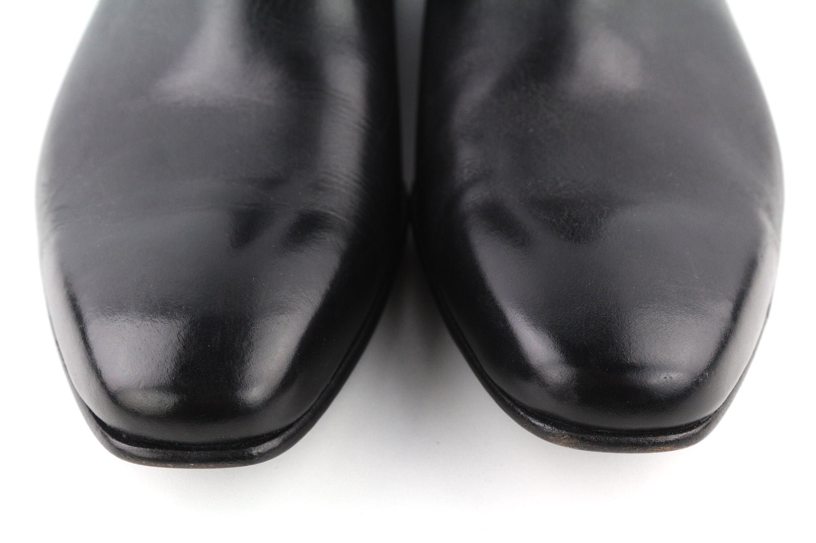 MINELLI Cayan vyriški aulinukai EU40 UK6.5 juodi veršiuko odos aulinukai su kvadratine nosele, raštuoti 