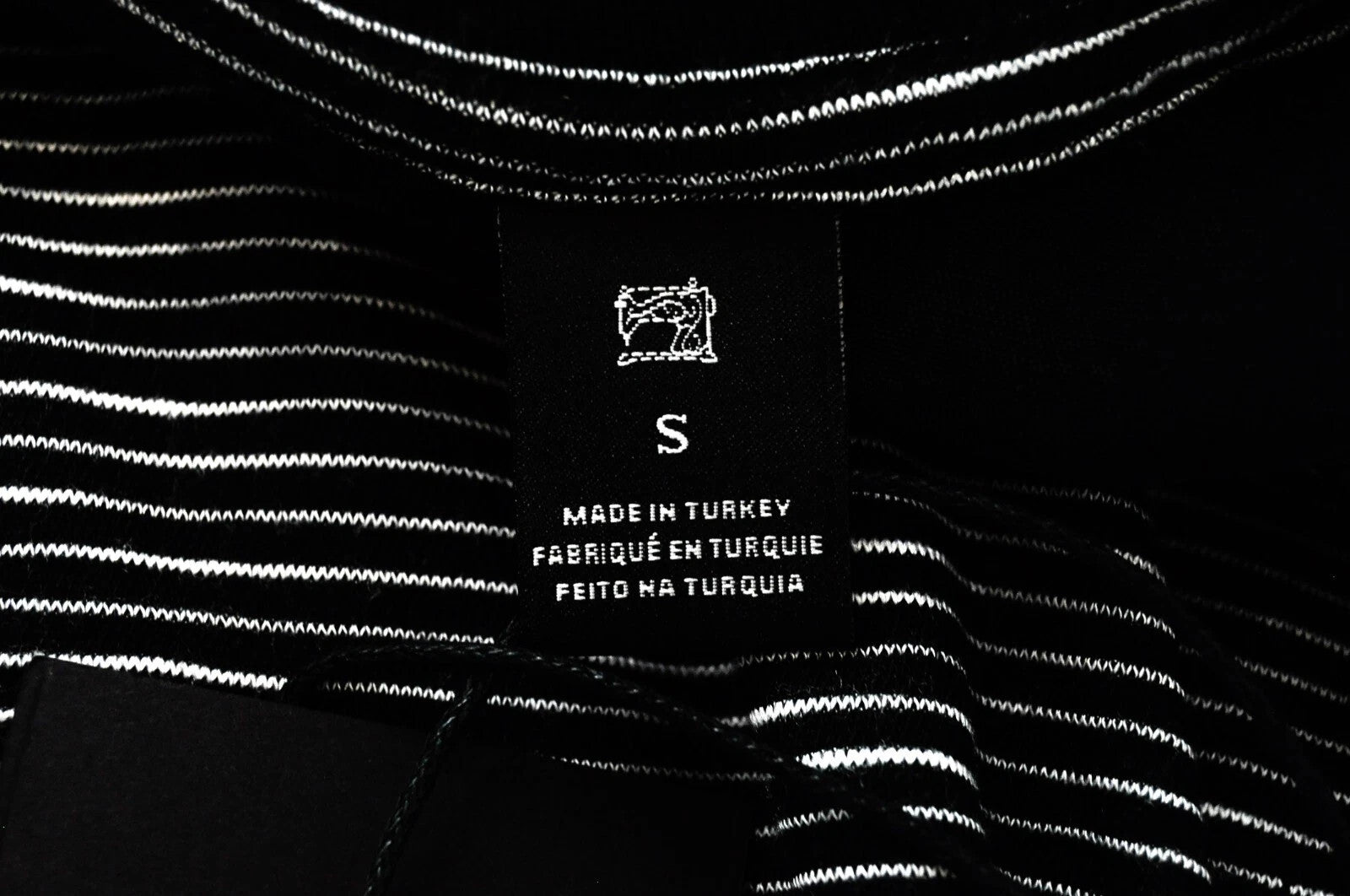 SCOTCH &amp; SODA Ams Blauw moteriški marškinėliai S, juodi dryžuoti, ilgomis rankovėmis, medvilniniai 