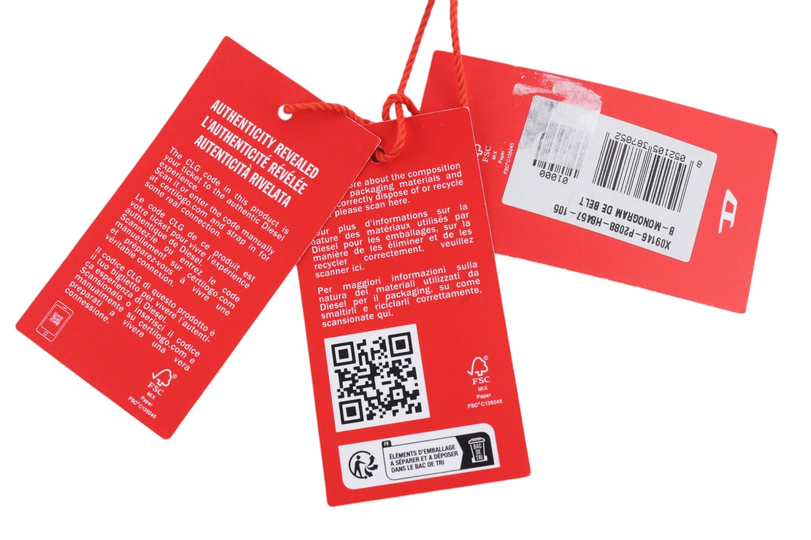 DIESEL B-Monogram Men Belt 105 cm Blue Leather Denim Logo Printed RRP€150