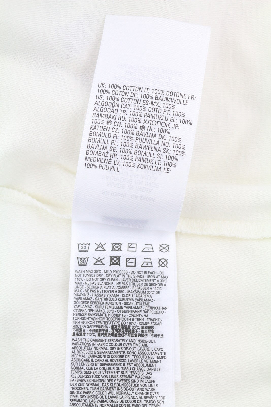 DIESEL T-Diegor-C16 Men T-Shirt L Off White Short Sleeved Crew Collar Tricot