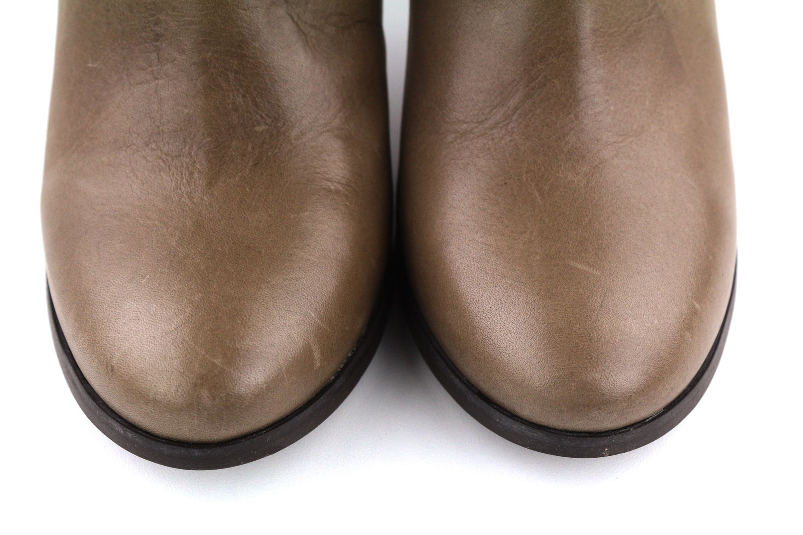 JONAK moteriški aulinukai EU39 UK6.5 rudi zomšiniai odiniai aukštakulniai su užtrauktuku ir migdolų nosimis, sagtimi 