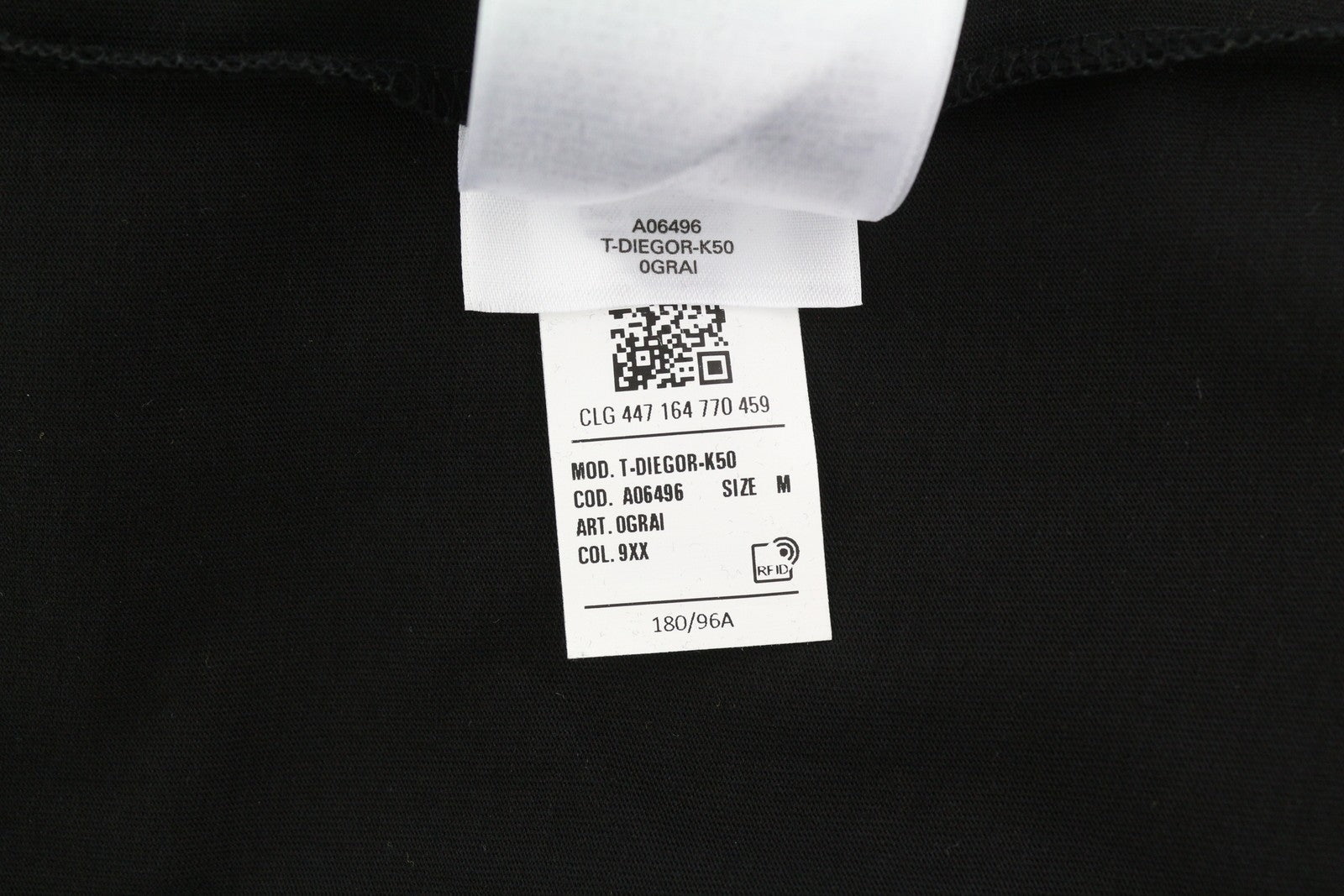 DIESEL T-Diegor-K50 Men T-Shirt M Black Short Sleeve Crew Collar Tricot Logo