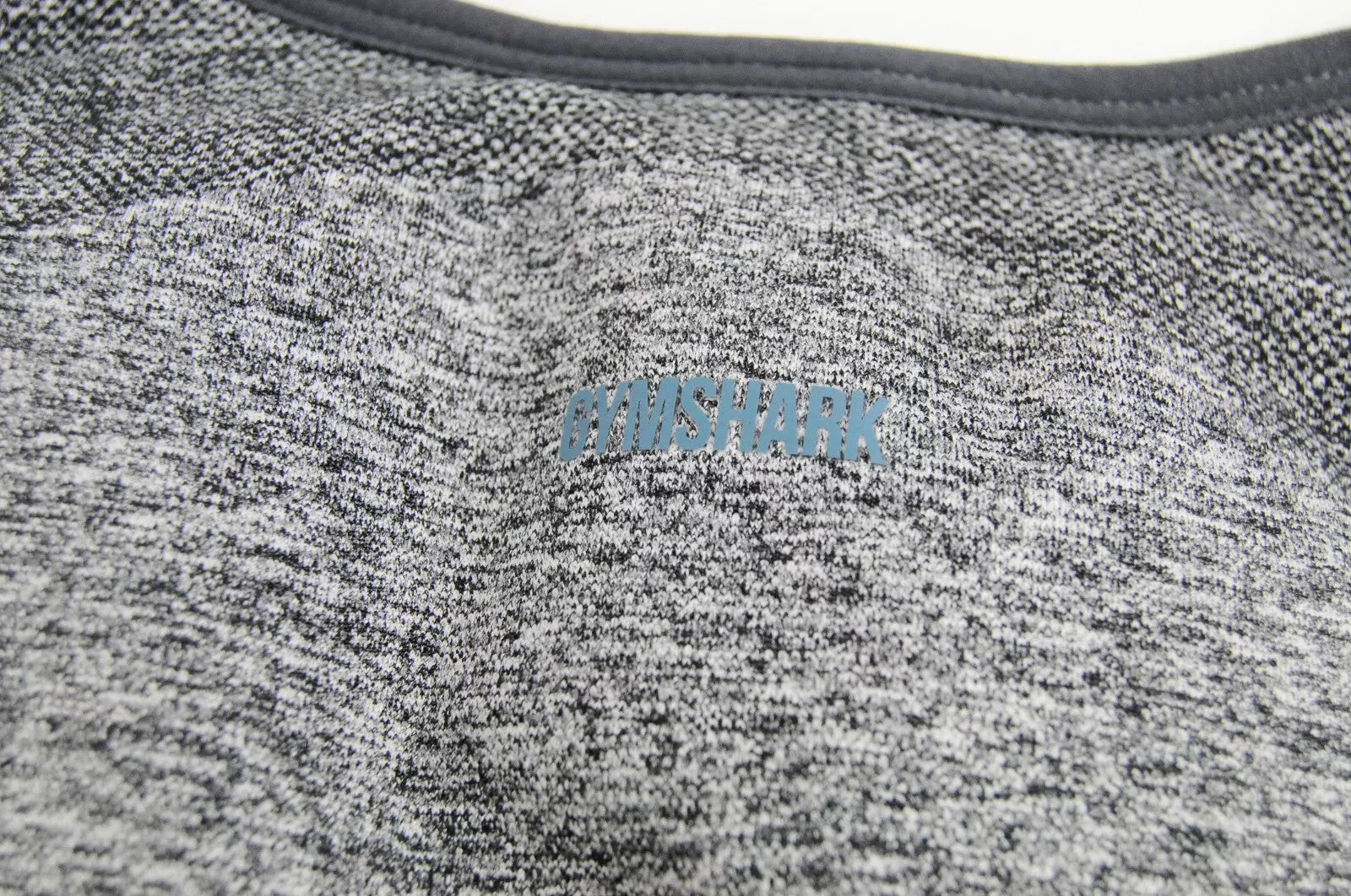 GYMSHARK Flex Women Sports Bra XS Strappy Open Back Grey Melange Charcoal Marl