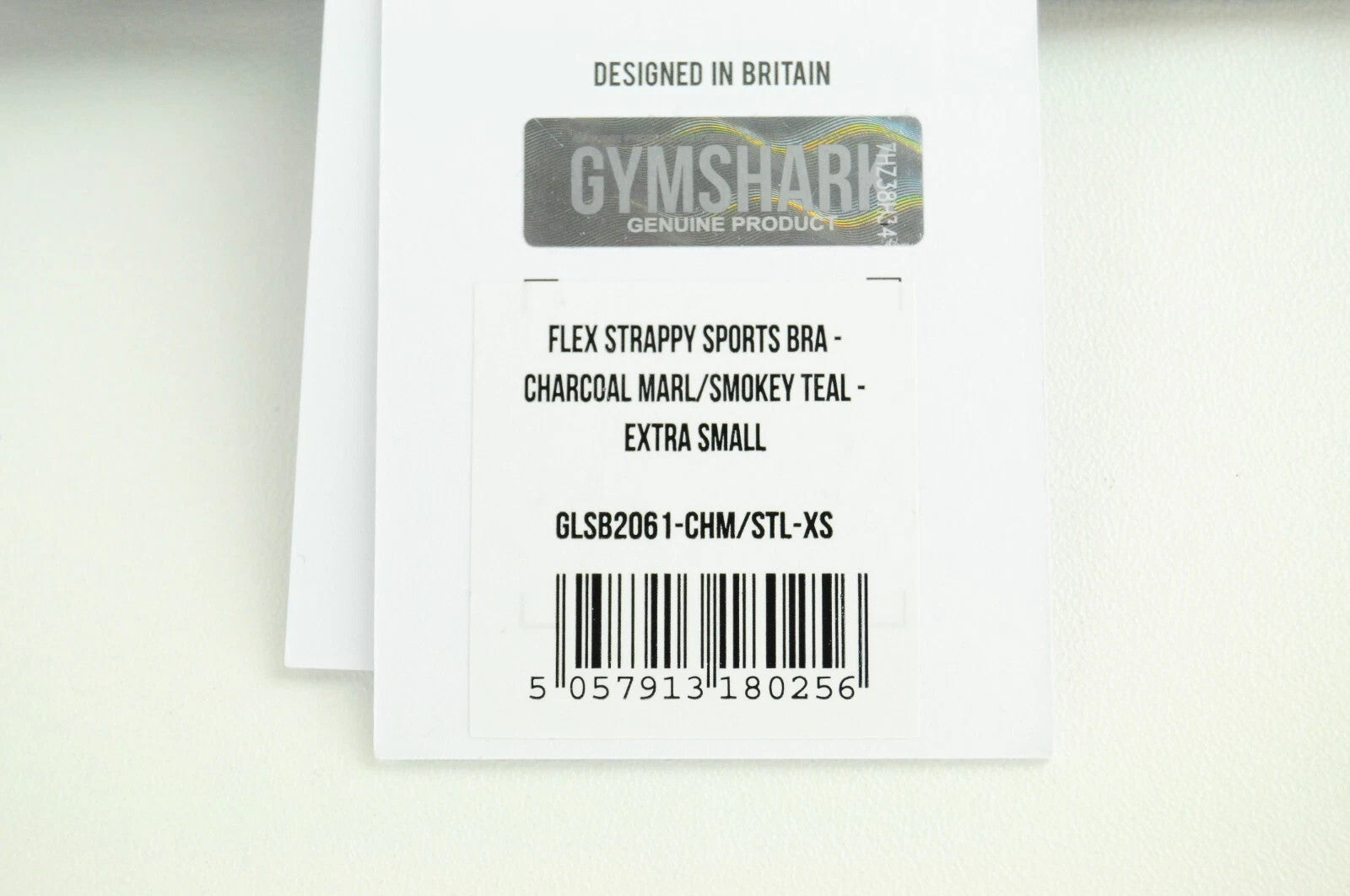 GYMSHARK Flex Women Sports Bra XS Strappy Open Back Grey Melange Charcoal Marl