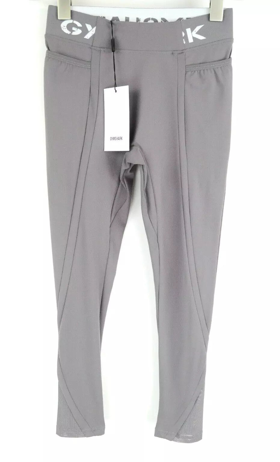 GYMSHARK Legacy Fitness moteriškos tamprės S sportinės kelnės, skalūno spalvos, tamprios 