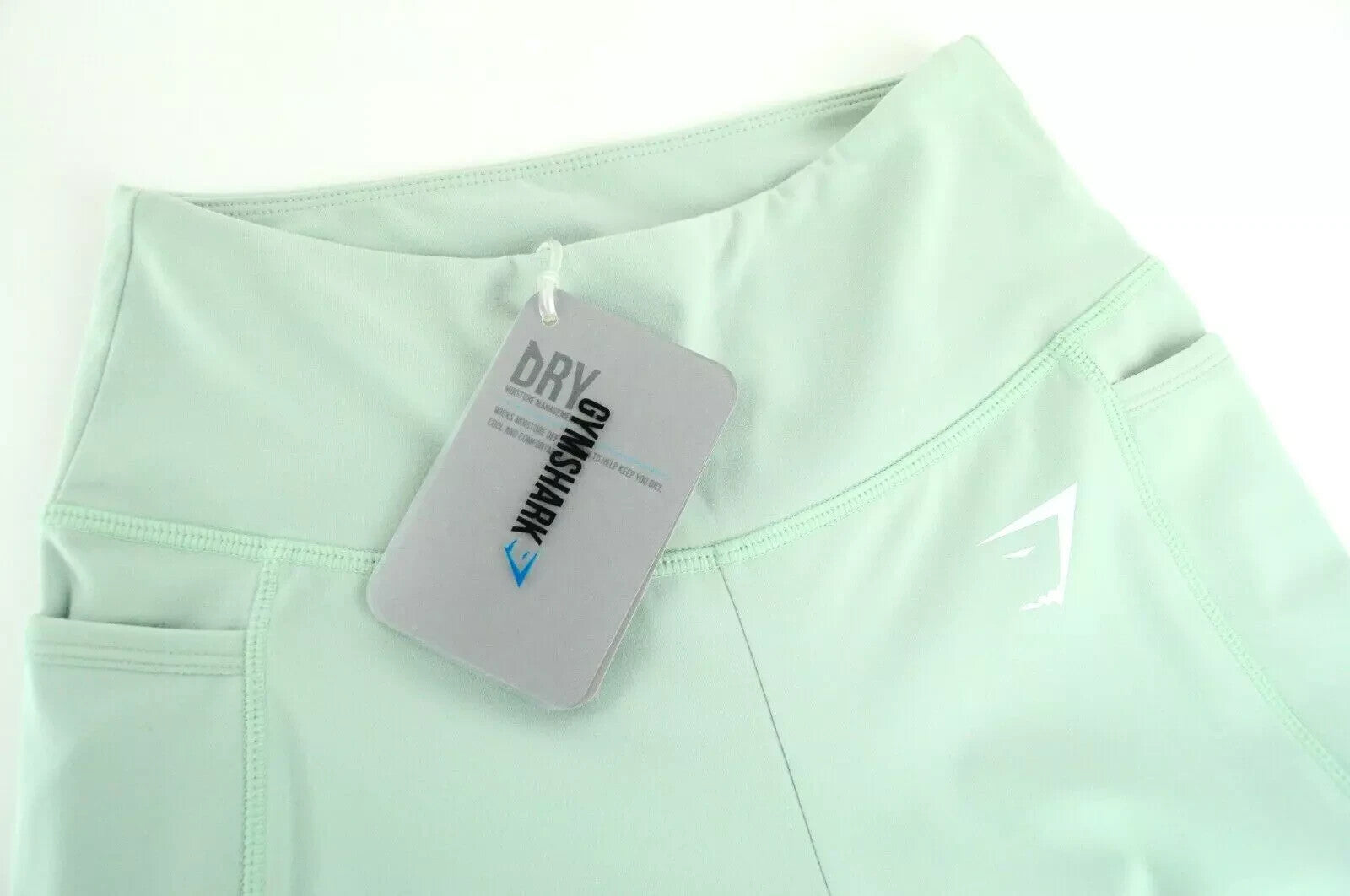 GYMSHARK Svajingos moteriškos tamprės XS dydžio sportinės kelnės, pistacijų žalios, tamprios, sauso kirpimo 