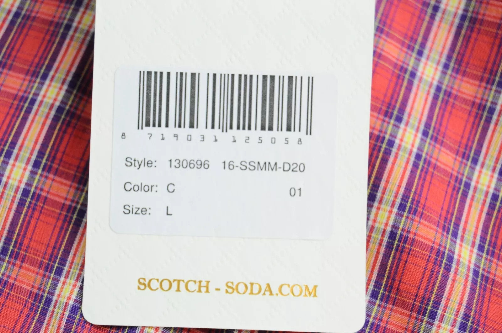 SCOTCH &amp; SODA vyriški marškinėliai L dydžio, languoti, rožiniai, melanžo, klasikiniai, grynos medvilnės marškinėliai su sagomis