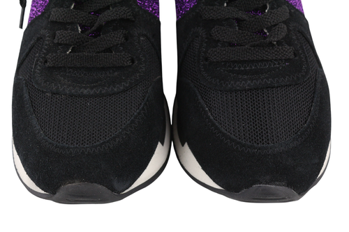 „GOLDEN GOOSE“ bėgimo bateliai moterims, 39 dydžio, violetiniai, juodi, odiniai, blizgantys, žemo viršutinio pado. 