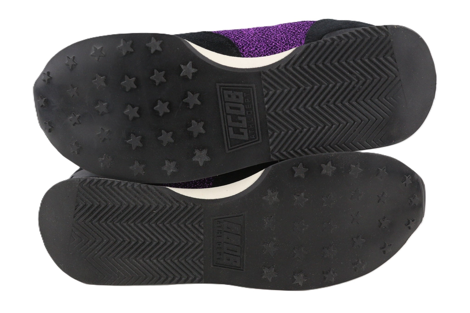 „GOLDEN GOOSE“ bėgimo bateliai moterims, 39 dydžio, violetiniai, juodi, odiniai, blizgantys, žemo viršutinio pado. 