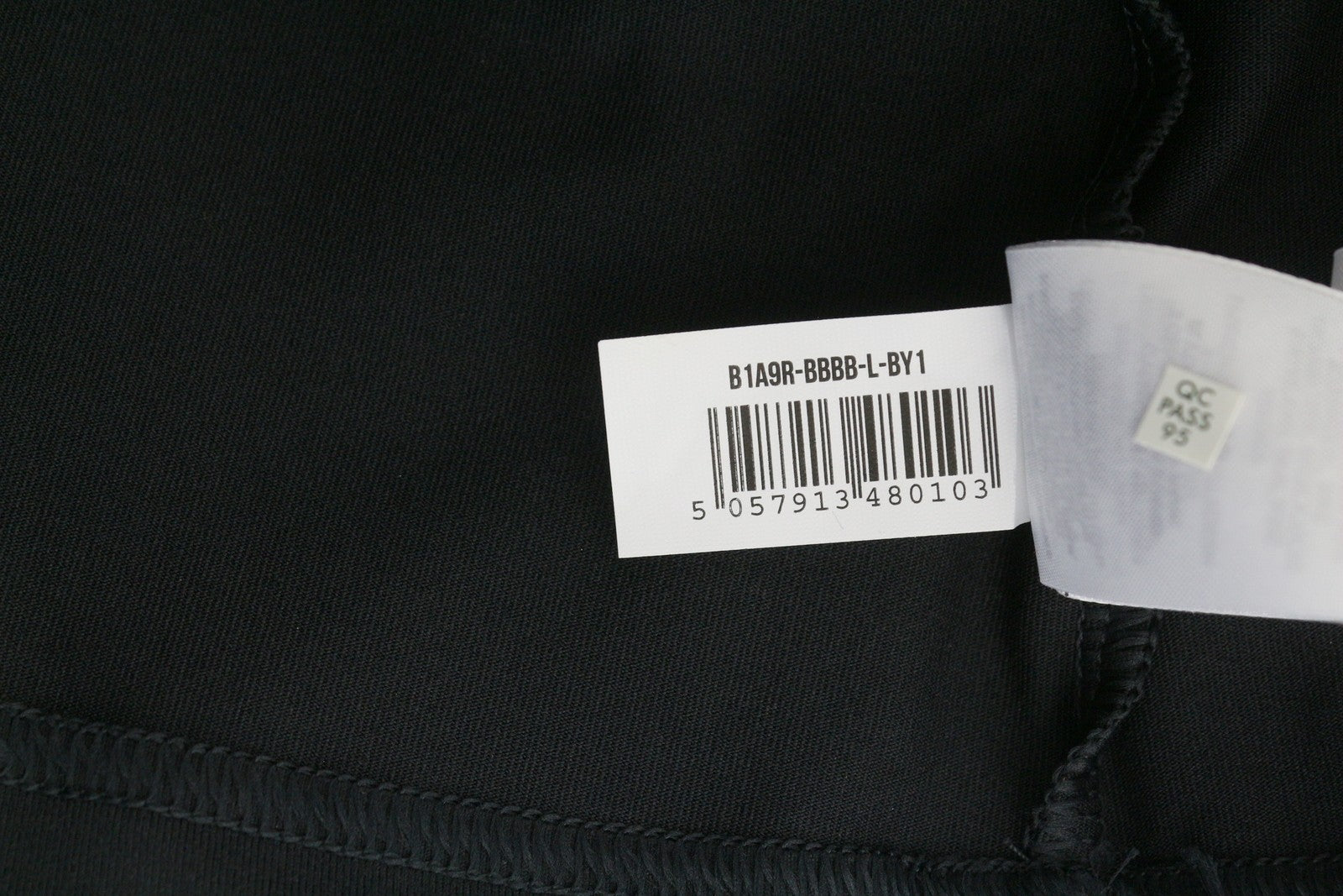 GYMSHARK B1A9R moteriškas džemperis L dydžio, juodas, ilgomis rankovėmis, su pusiau užtrauktuku, tamprus treniruočių marškinėliai 