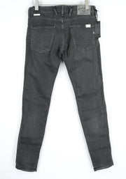 REPLAY Anbass vyriški W30/L34 pilki ploni džinsai iš medvilnės, tamprūs, 5 kišenių 