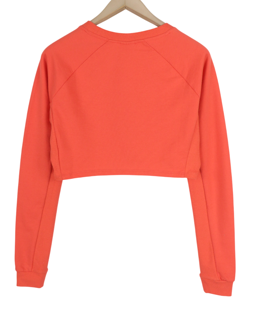 GYMSHARK GLPO4713 moteriškas džemperis S ilgomis rankovėmis, trumpintas apvalios iškirptės treniruotėms 