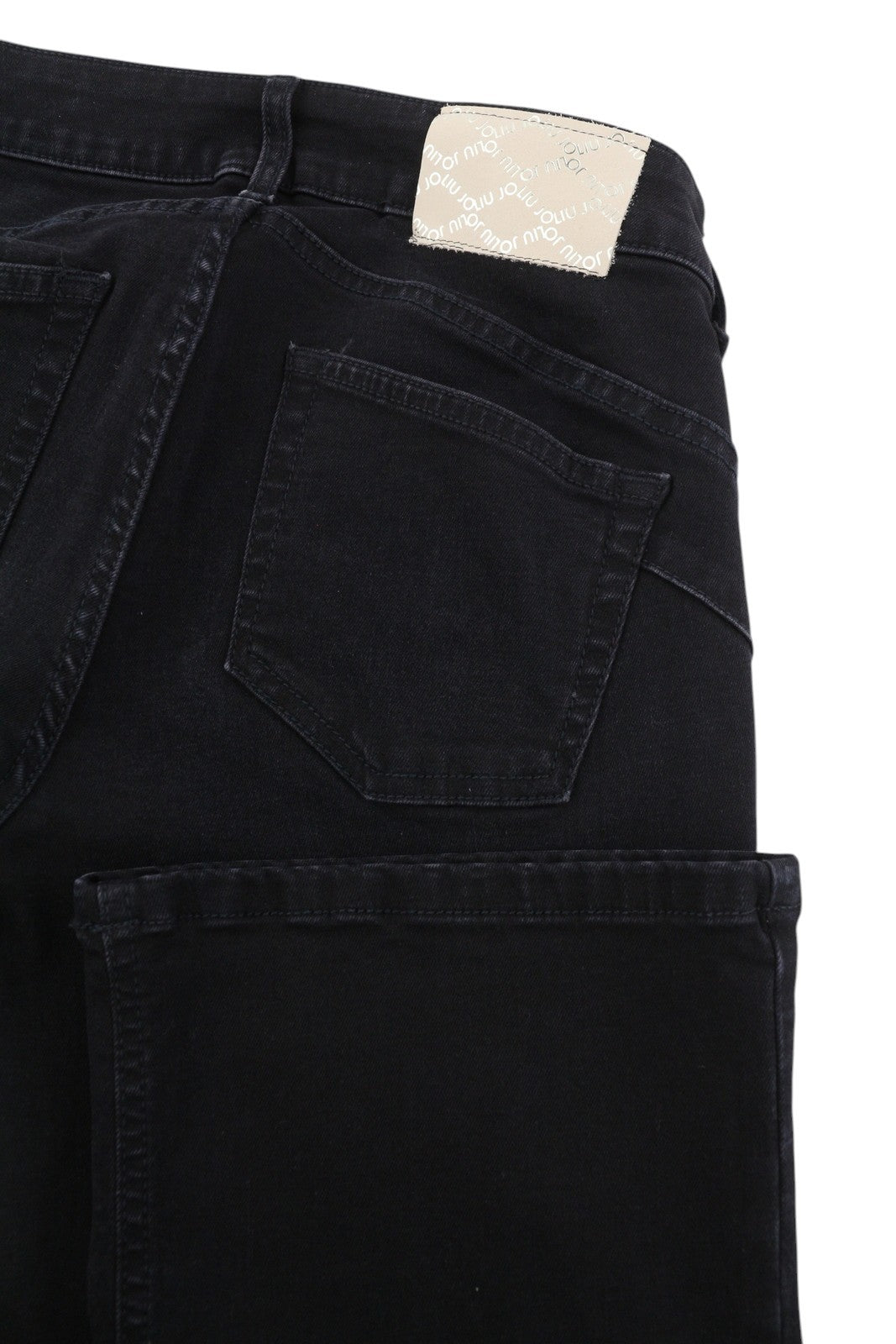 LIU JO Fly Women Jeans W28 Black Denim Bootcut Fit Ankle Length Zip Fly Logo