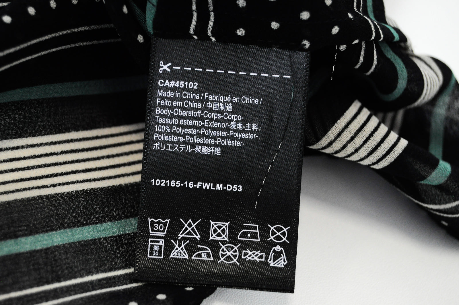 MAISON SCOTCH Women M Black Short Sleeve Patterned Lightweight Pullover