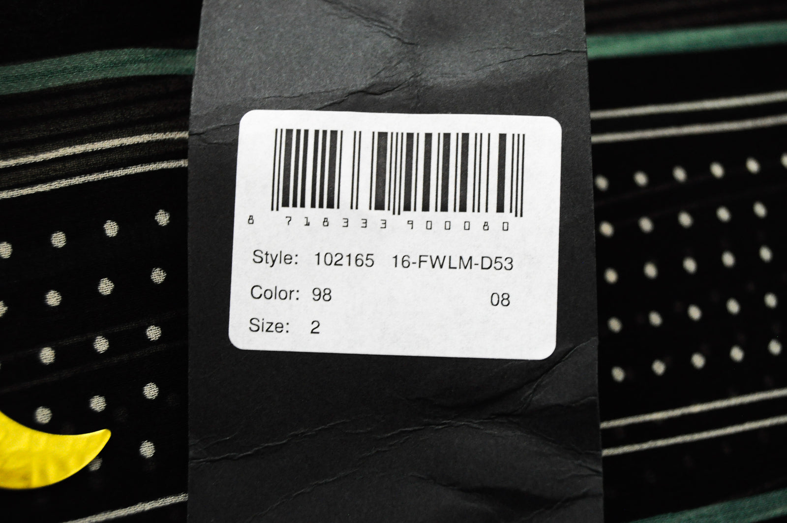 MAISON SCOTCH Women M Black Short Sleeve Patterned Lightweight Pullover