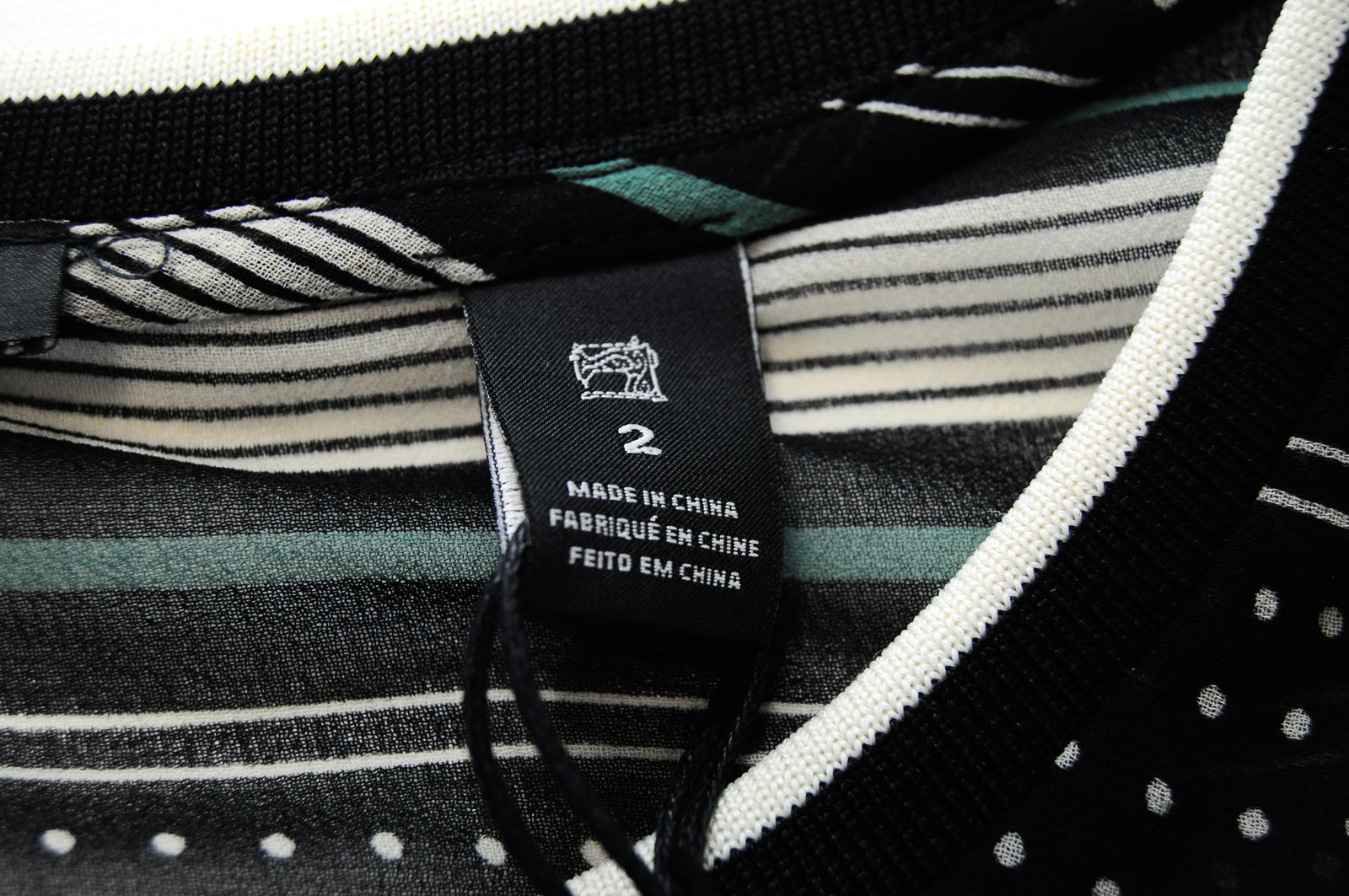 MAISON SCOTCH Women M Black Short Sleeve Patterned Lightweight Pullover