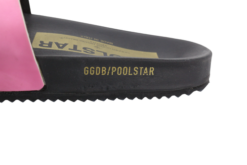 GOLDEN GOOSE Poolstar Women Slippers EU39 Pink Black Slip On Swimming Casual