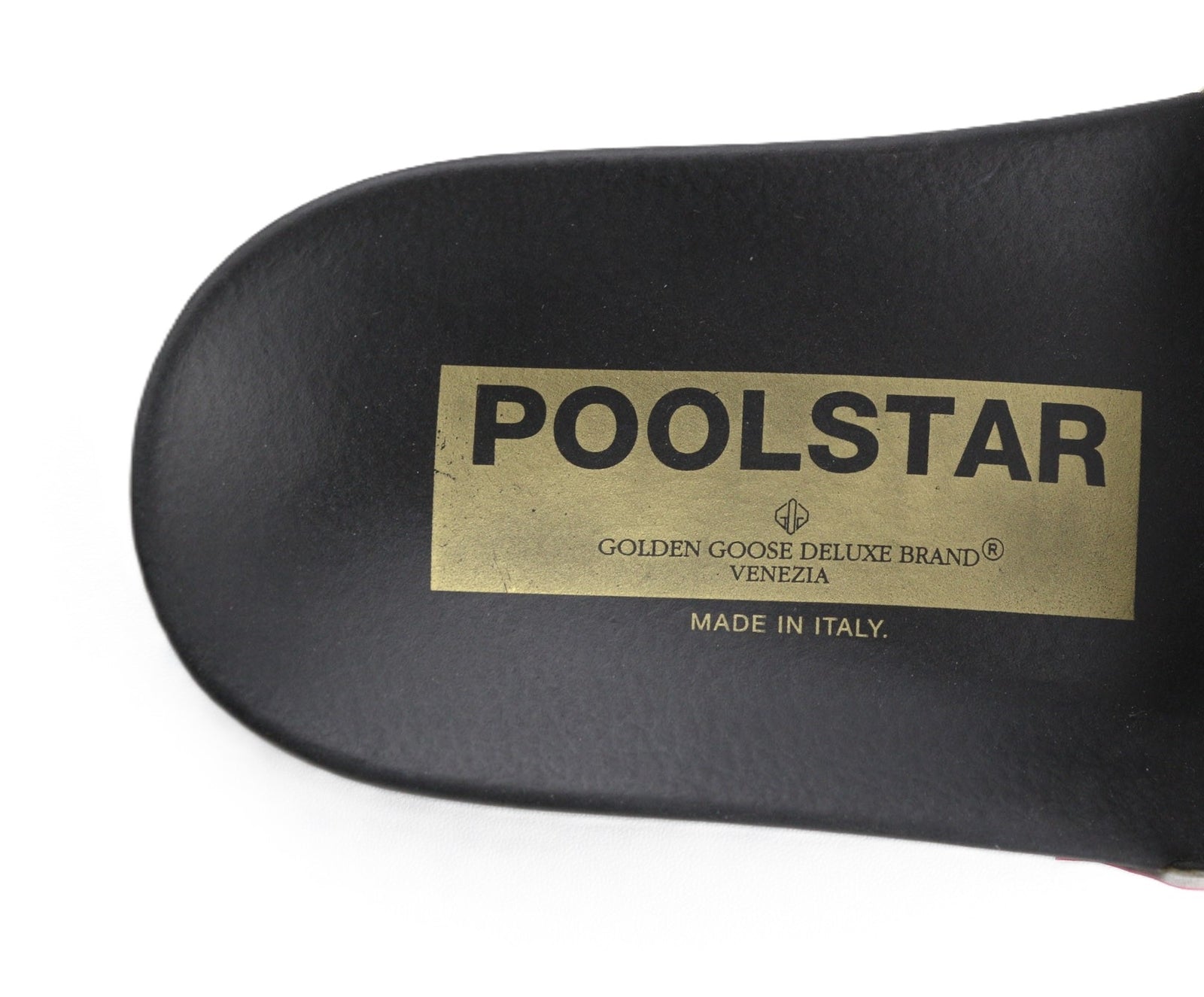 GOLDEN GOOSE Poolstar Women Slippers EU39 Pink Black Slip On Swimming Casual