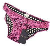 MAISON SCOTCH XS Pink Patterned Bikini Bottom Beach Poolwear for Women