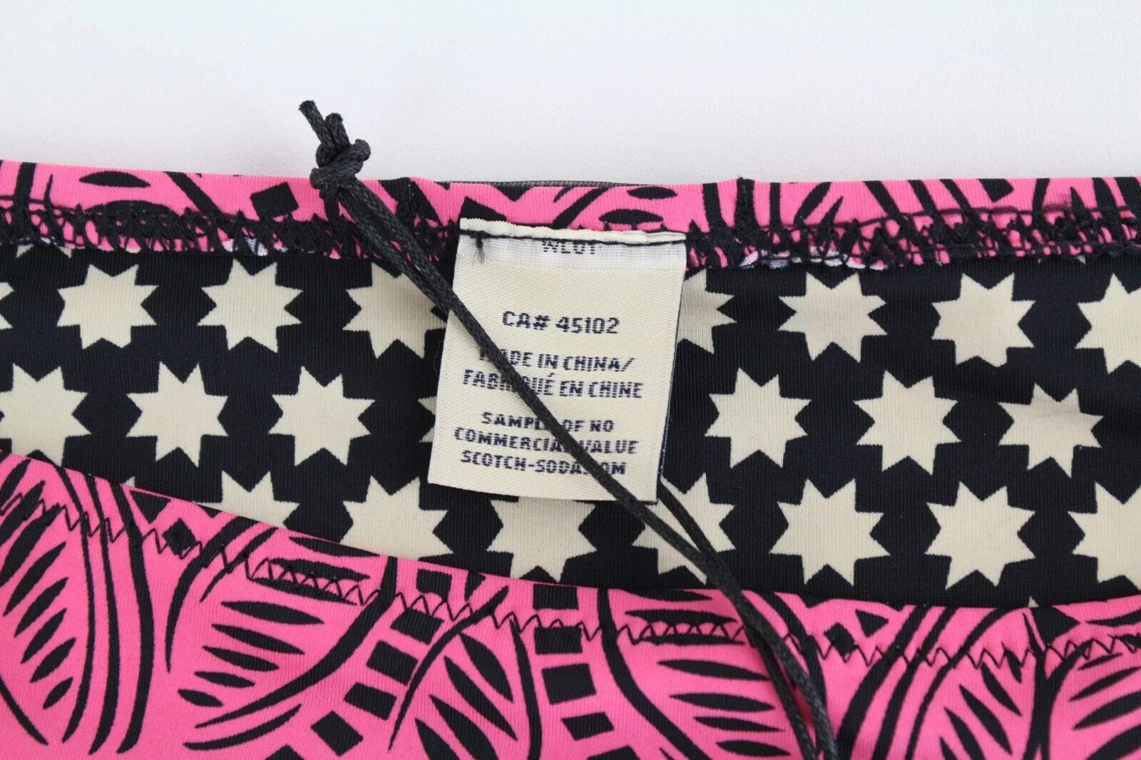 MAISON SCOTCH XS Pink Patterned Bikini Bottom Beach Poolwear for Women