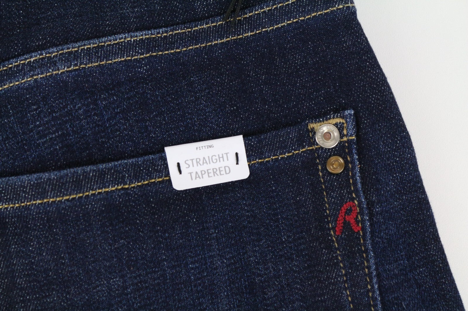 REPLAY Rob W29 L32 mėlyni tiesūs siaurėjantys vyriški džinsai iš tamprios medvilnės 