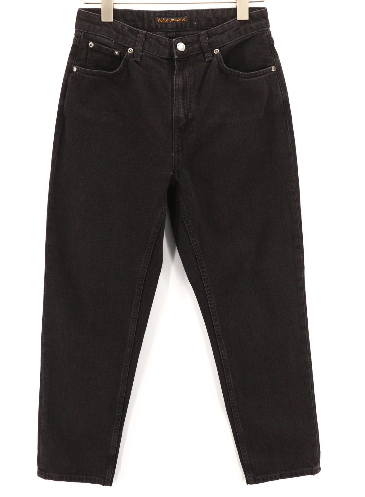 NUDIE JEANS Breezy Britt Women Jeans W29/L28 Regular Tapered Casual Cotton Black