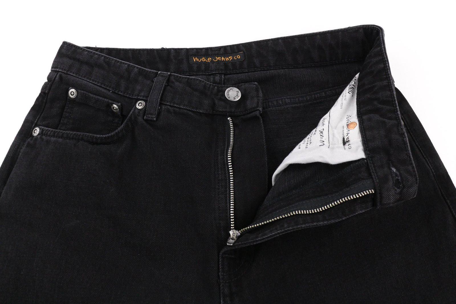 NUDIE JEANS Breezy Britt Women Jeans W29/L28 Regular Tapered Casual Cotton Black