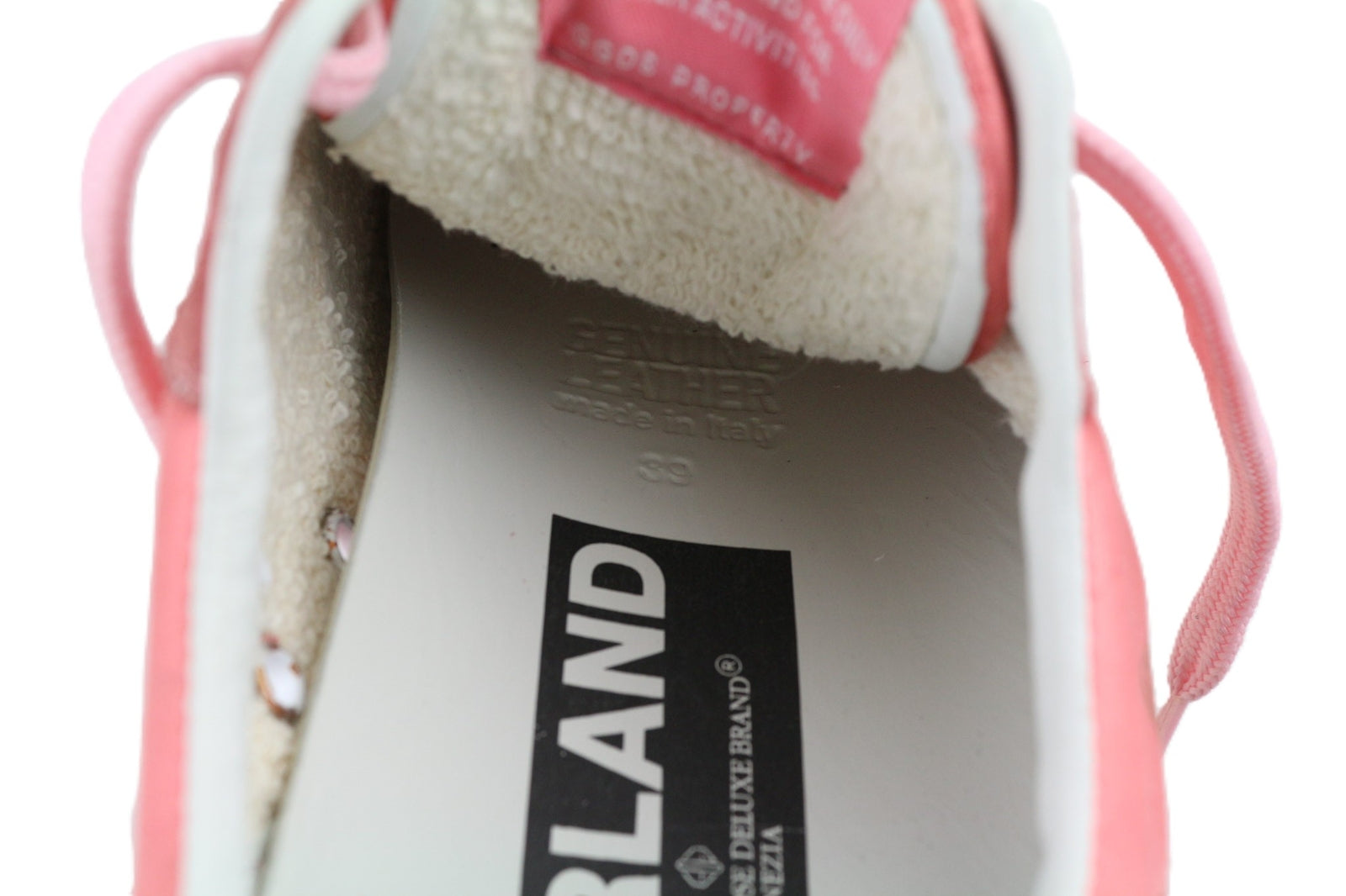 GOLDEN GOOSE Starland moteriški sportbačiai, rožinės spalvos, odiniai, žemapadžiai, EU39 