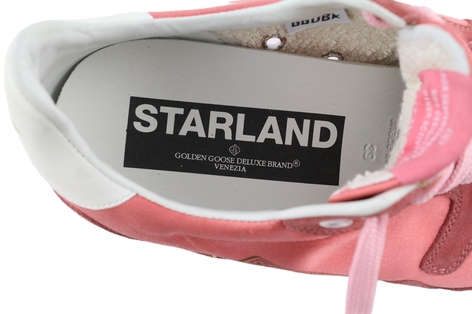 GOLDEN GOOSE Starland moteriški sportbačiai, rožinės spalvos, odiniai, žemapadžiai, EU39 