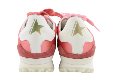 GOLDEN GOOSE Starland moteriški sportbačiai, rožinės spalvos, odiniai, žemapadžiai, EU39 