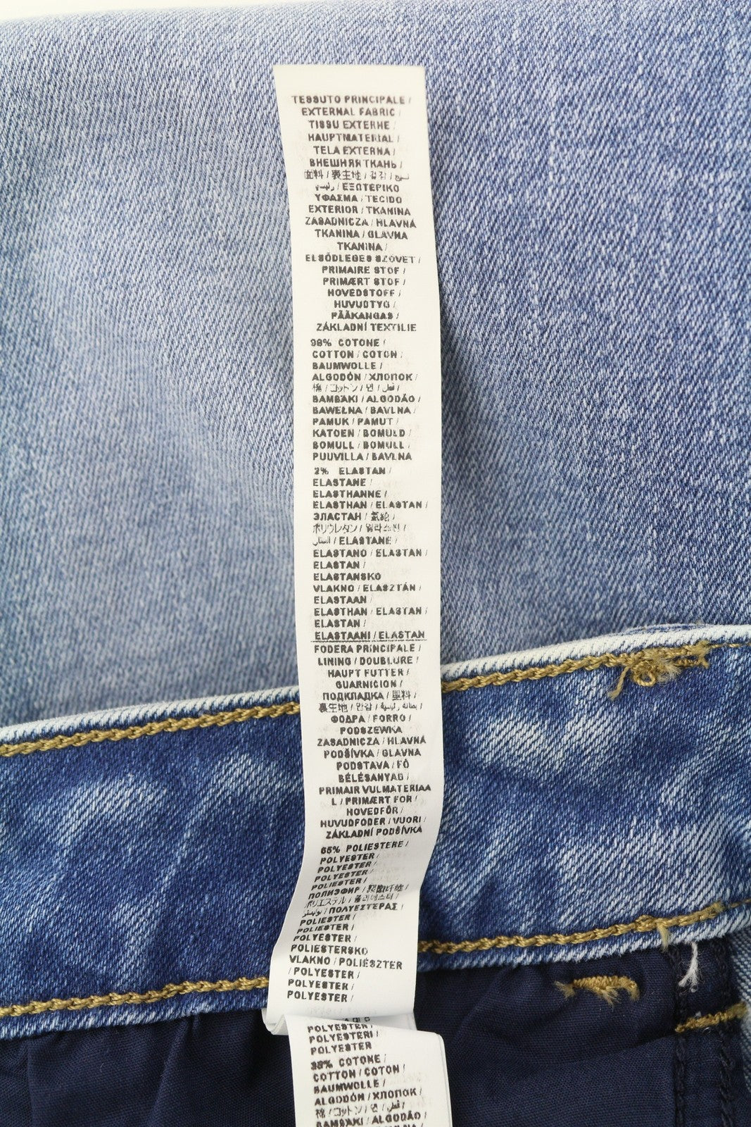 LIU JO Women Jeans W28 Skinny Fit High Waist Zipper Washed Denim Blue Pockets