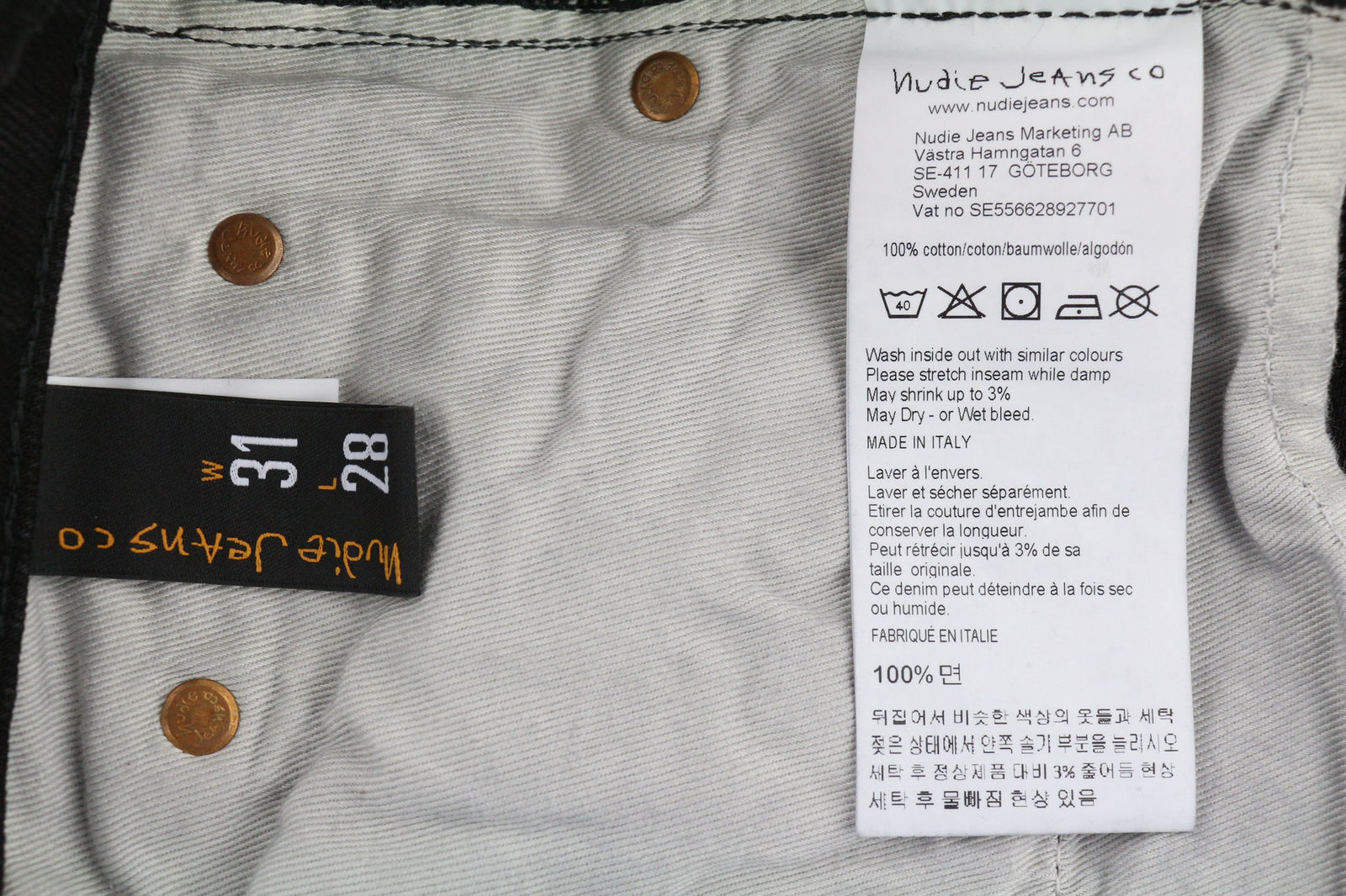 NUDIE JEANS Breezy Britt Women Jeans W31/L28 Regular Black Cotton High Rise