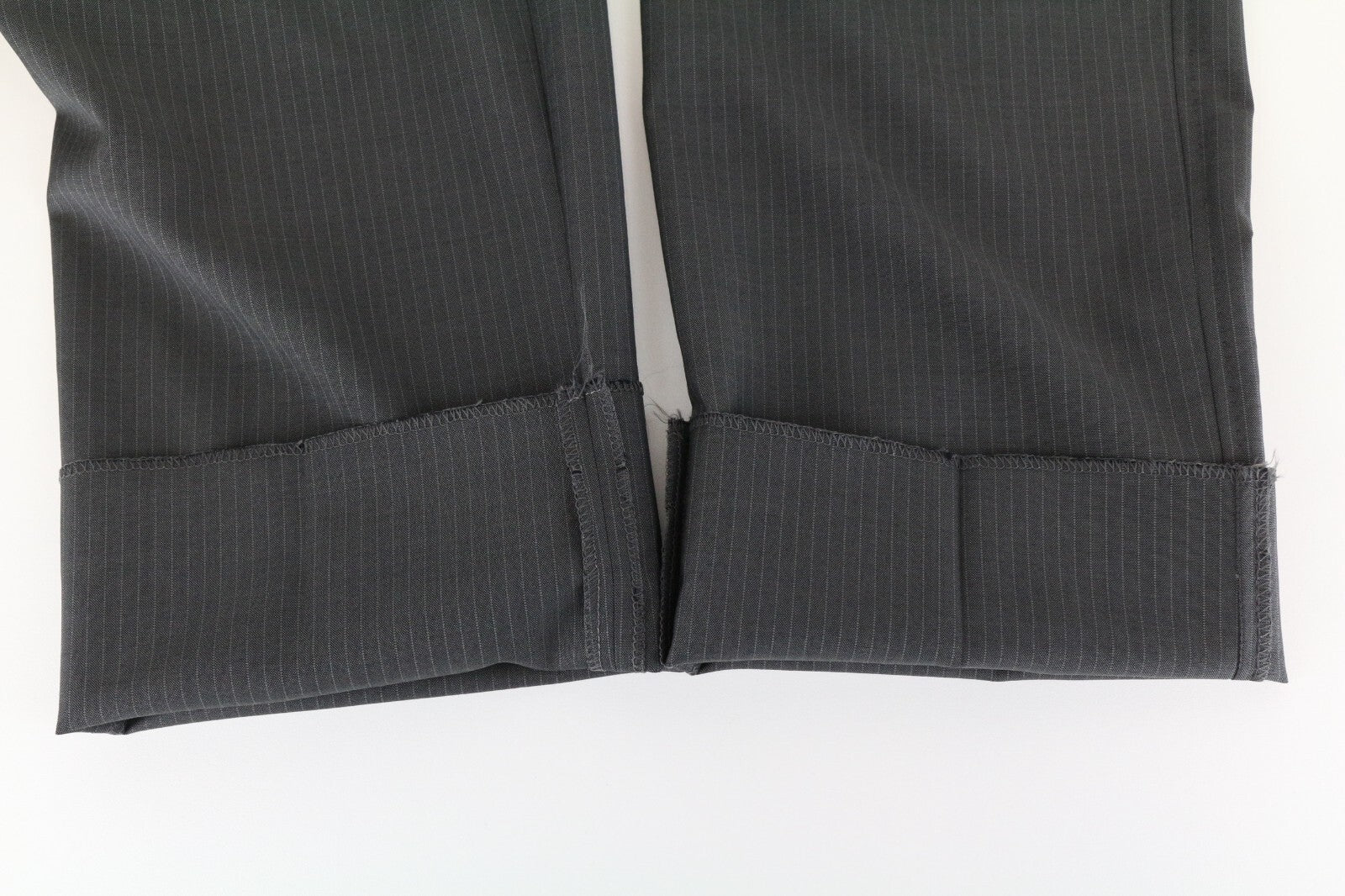 JOHN RICHMOND Trousers 48 Striped Pleated Grey Wool Mohair Men's Classic
