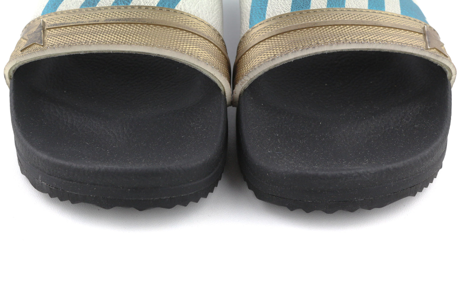 GOLDEN GOOSE Poolstar moteriškos šlepetės, 39 vnt., juodos ir baltos, užmaunamos, vasarinės. 