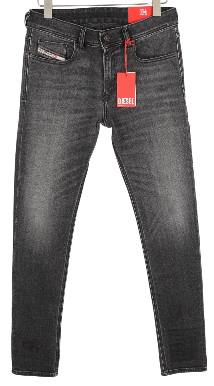 DIESEL 1979 Sleenker 0EIAG Men Jeans W31/L32 Skinny Fit Low Waist Washed Denim